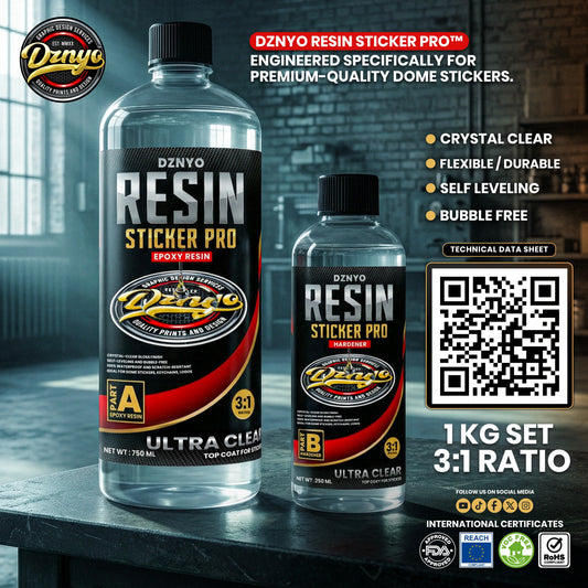 DZNYO Resin Sticker Pro – Basic Doming Guide