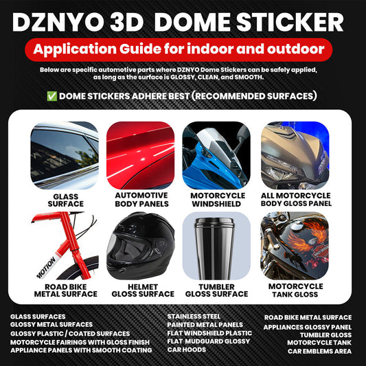 Sticker & 3D Dome Sticker Application Guide