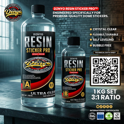 DZNYO Resin Sticker Pro – 3D Dome Sticker Coating Solution