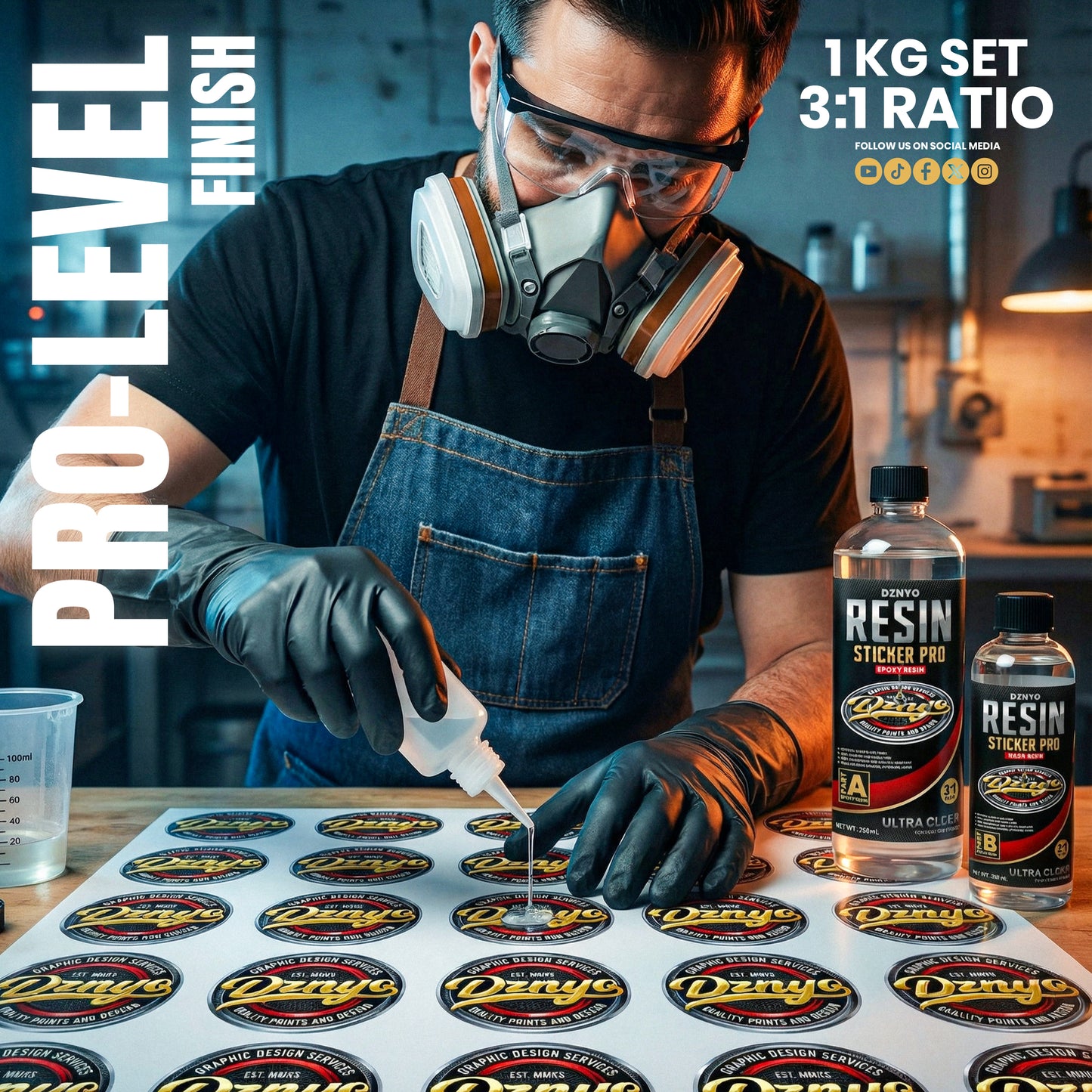 DZNYO Resin Sticker Pro – 3D Dome Sticker Coating Solution