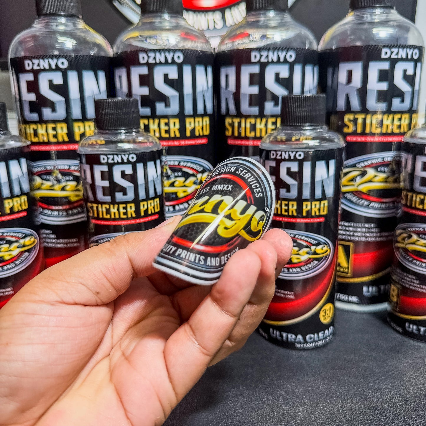 DZNYO Resin Sticker Pro – 3D Dome Sticker Coating Solution