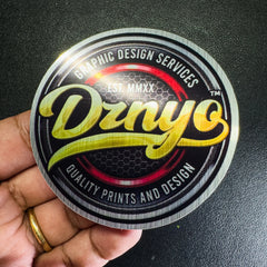 METALLIC BRUSHED CUSTOM STICKER