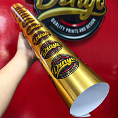 METALLIC BRUSHED CUSTOM STICKER