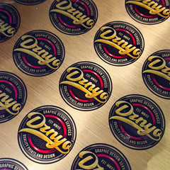 METALLIC BRUSHED CUSTOM STICKER