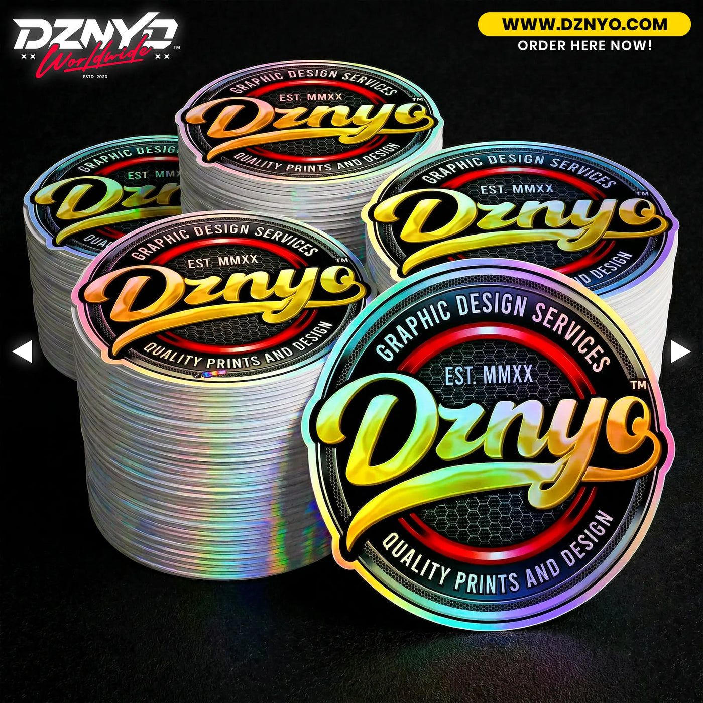 HOLOGRAPHIC CUSTOM STICKER